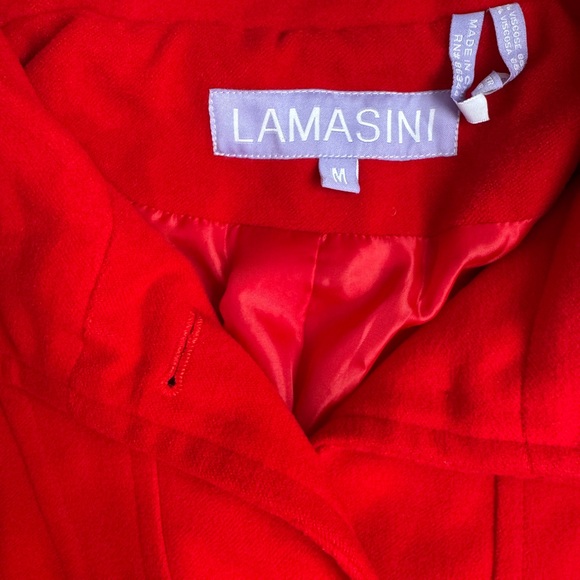 Lamasini Women's Vibrant Red Trench Coat - Picture 7 of 15